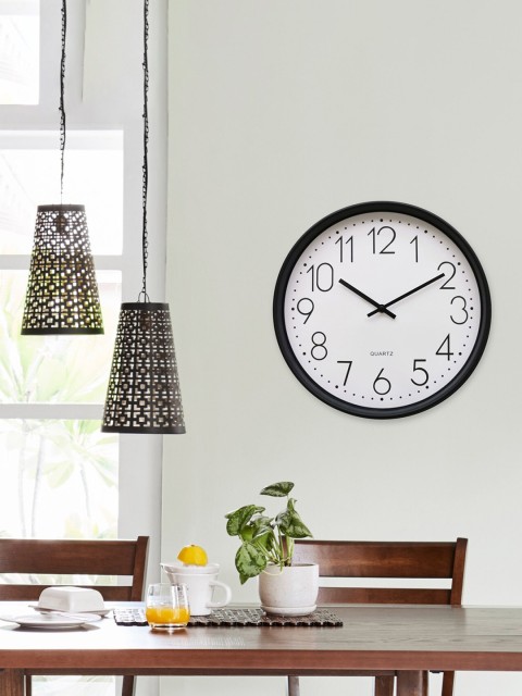 

Home Centre Black & White Contemporary Wall Clock