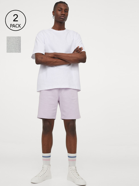 

H&M Grey & Purple 2-Pack Regular Fit Sweatshorts
