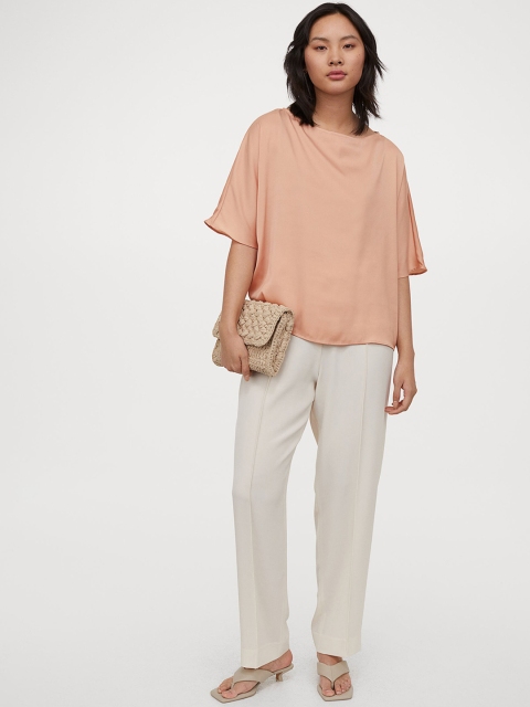 

H&M Womans Beige Satin blouse