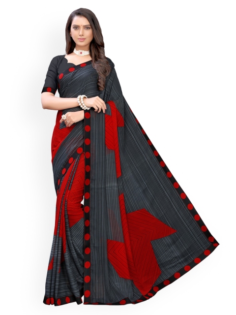 

KALINI Black Printed Pure Georgette Saree