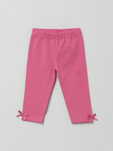 

max Infant Kids Pink Solid Ankle-Length Leggings