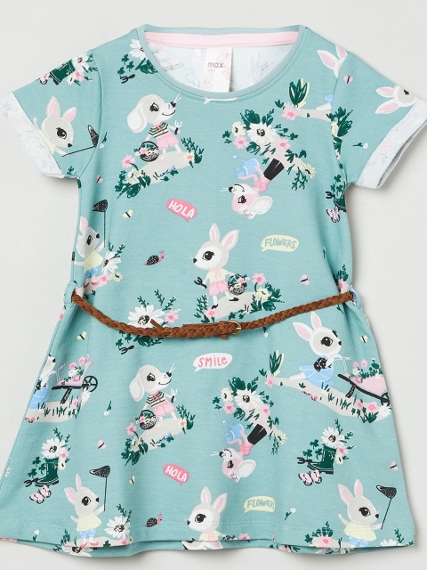 

max Green Floral A-Line Dress