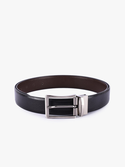 

BuckleUp Men Black & Brown Textured Leather Belt