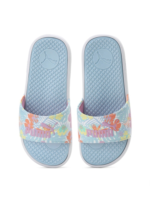 

Puma Women Blue & Pink Printed Sliders