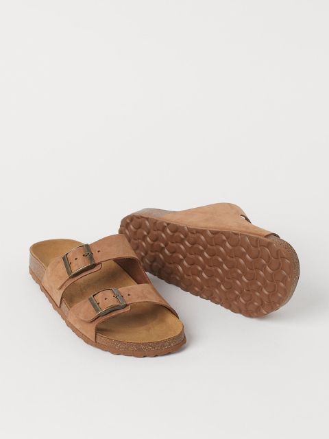 

H&M Men Brown Leather Mules