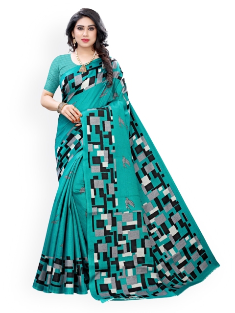

KALINI Sea Green Art Silk Khadi Saree