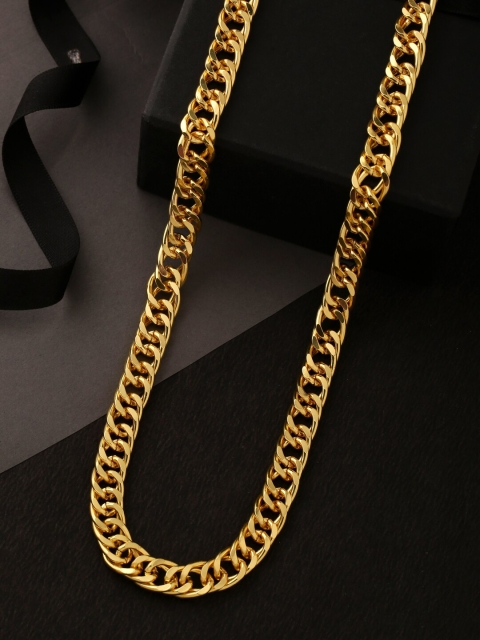 

Tistabene Men Gold-Toned Alloy Classic Modern Curb Chain