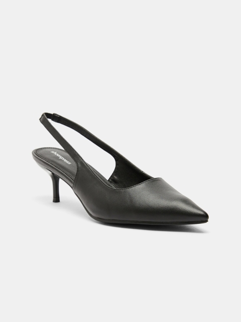 

shoexpress Black Kitten Heeled Pumps