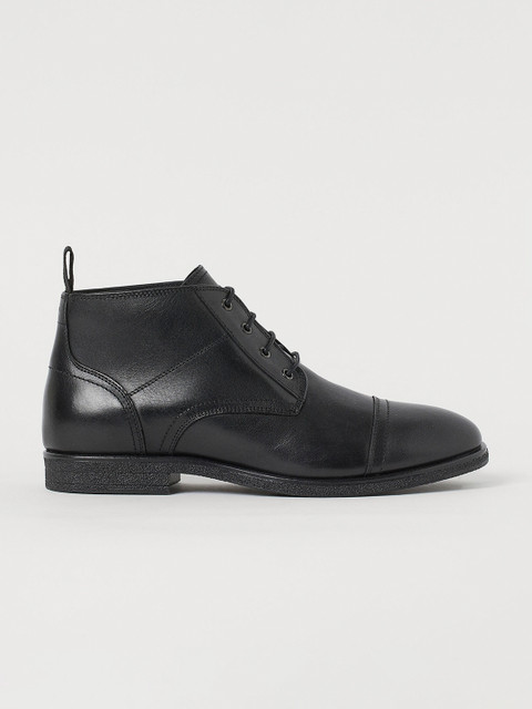 

H&M Mens Black Leather boots