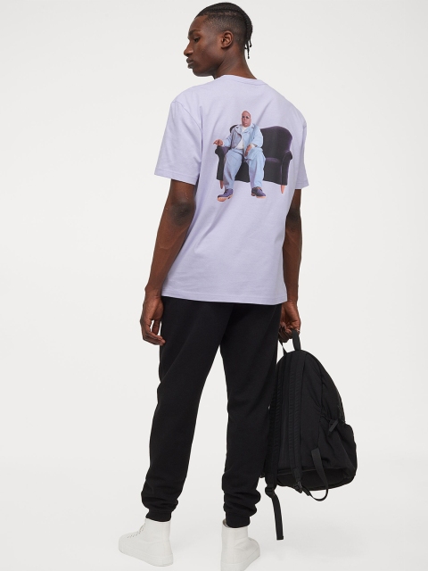 

H&M Men Purple Regular Fit T-shirt