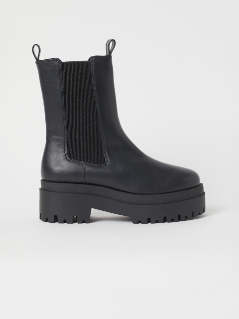 

H&M Black Platform Chelsea Boots