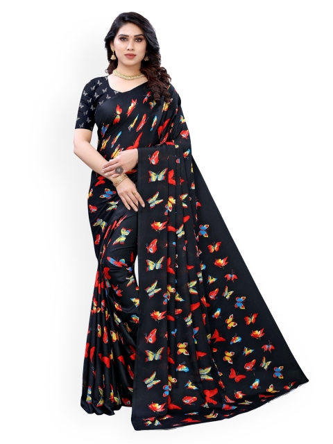 

KALINI Black Pure Georgette Saree