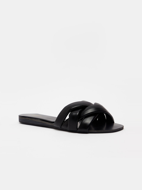 

shoexpress Women Black Open Toe Flats