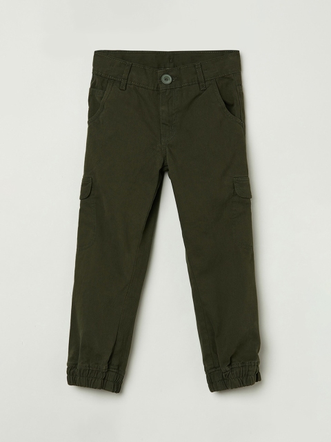 

max Boys Green Cargos Trousers