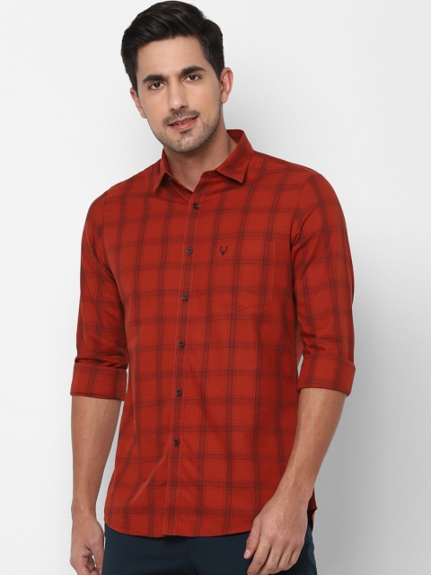 

Allen Solly Men Red Slim Fit Checked Casual Shirt