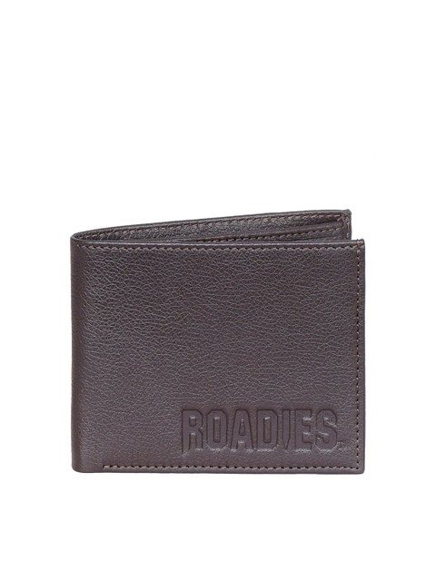 

Justanned Men Brown Textured Wallet