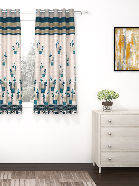 

Story@home Grey Single Premium Jacquard 350GSM Room Darkening Eyelet Window Curtain