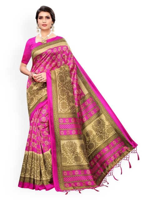 

KALINI Pink Ethnic Motifs Saree