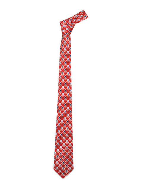 

CHOKORE Men Red & White Printed Broad Tie