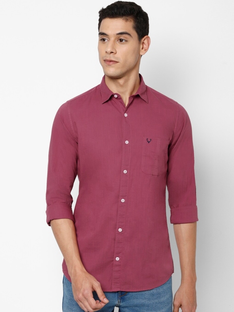 

Allen Solly Men Pink Slim Fit Solid Casual Shirt