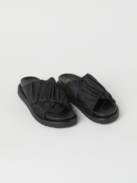 

H&M Womens Black Slides