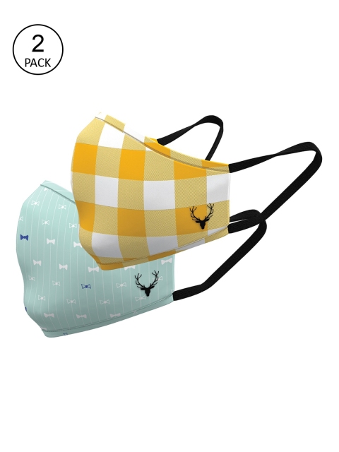 

Allen Solly Junior Kids Pack Of 2 3-Ply Reusable Pure Cotton Protective Outdoor Masks, Sea green