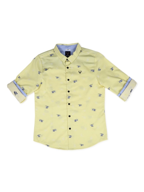 

Allen Solly Junior Boys Yellow Regular Fit Printed Casual Shirt