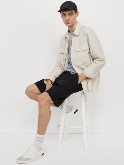 

H&M Men's Black Cotton shorts