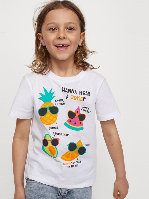 

H&M Boys 3-Pack Cotton T-shirts, White