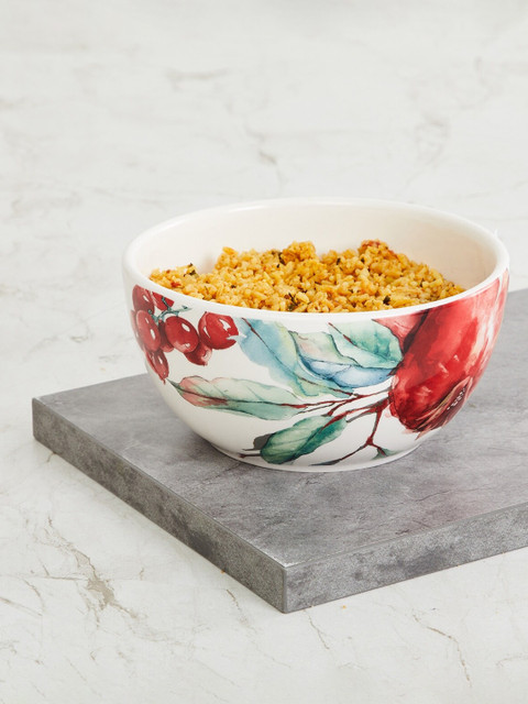 

Home Centre White & Red Maris Pomegranate Cereal Bowl 750 ml