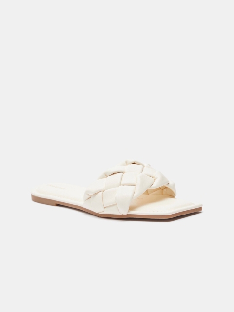 

shoexpress Women Off White Open Toe Flats