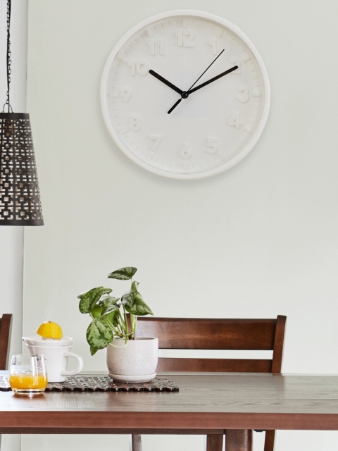 

Home Centre White Contemporary 20 Cm Wall Clock