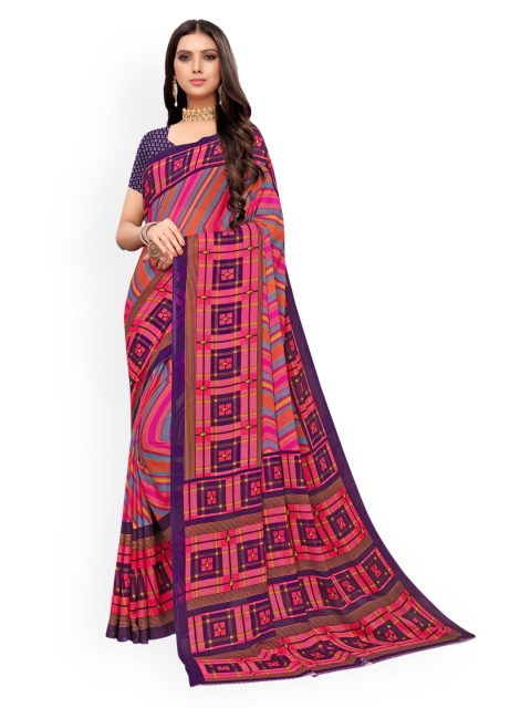 

KALINI Pink Pure Georgette Saree