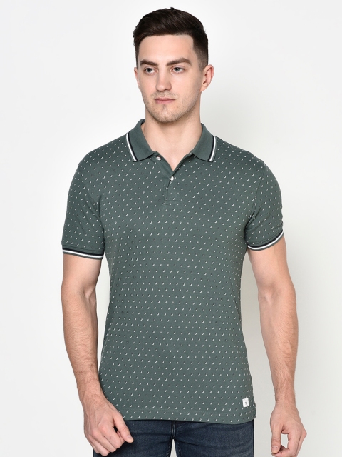 

Octave Men Olive NA Polo Collar T-shirt NA