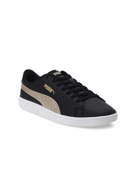 

Puma Women Black Colourblocked Vikky v2 Metallic Sneakers