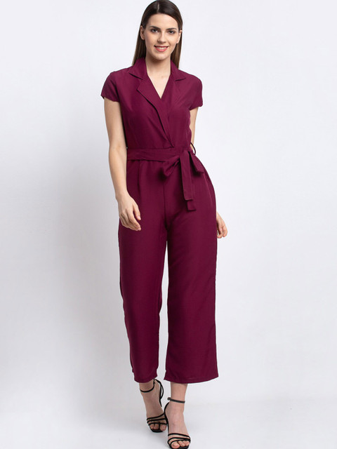

emeros Maroon Basic Jumpsuit