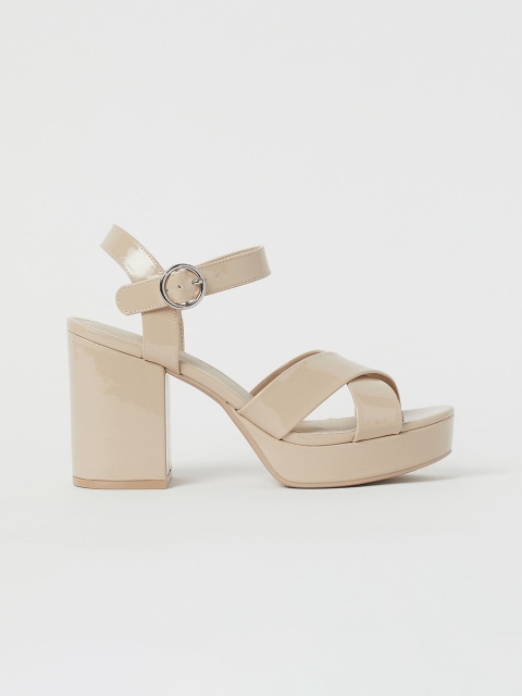 

H&M Women Beige Platform Sandals