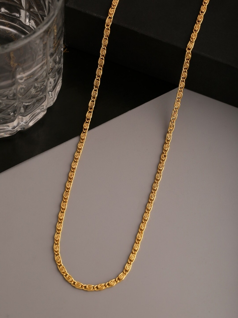

Tistabene Men Gold-Toned Alloy Gold-Plated Handmade Chain