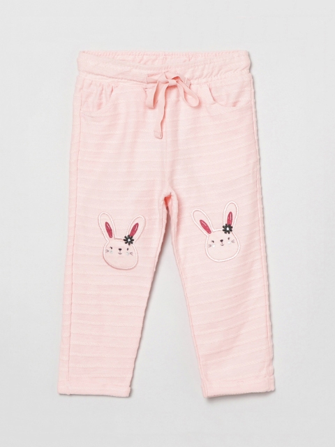 max Girls Pink Regular Trousers Regular Trousers