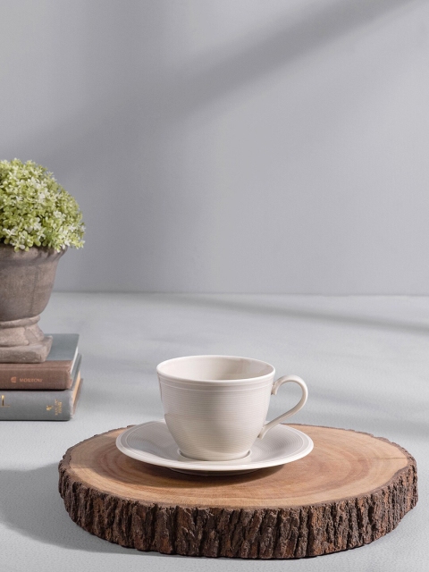 

Pure Home and Living Grey Set of 6 Mild Stone Cup and Saucer Set