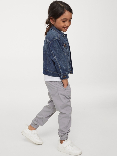 

H&M Boys Grey Solid Cotton Joggers