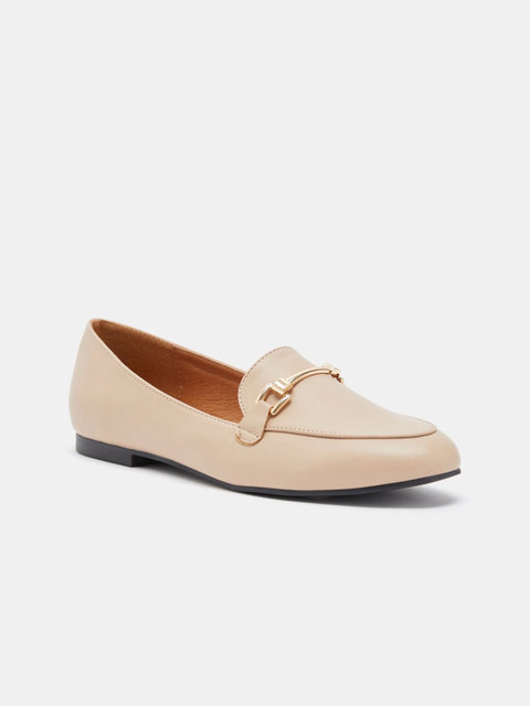 

shoexpress Women Beige PU Loafers