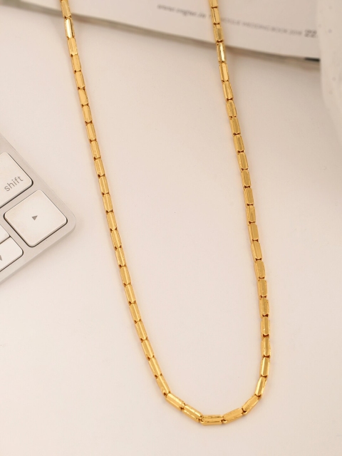 

Tistabene Men Gold-Toned Alloy Classic Modern Box Chain