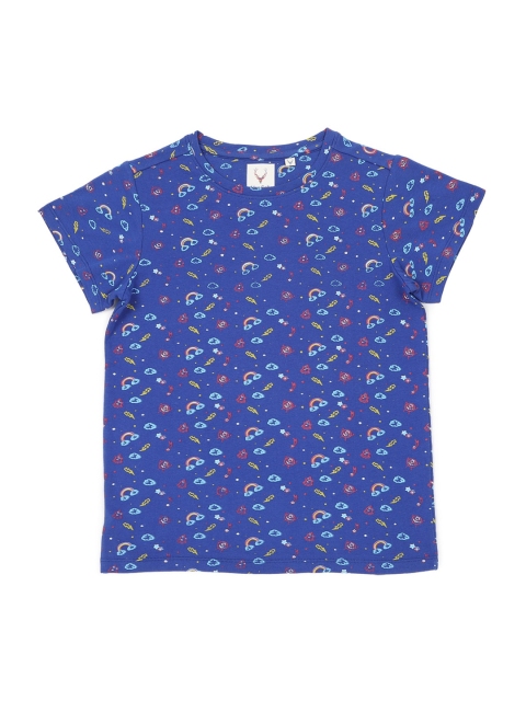 

Allen Solly Junior Blue & White Printed Regular Top