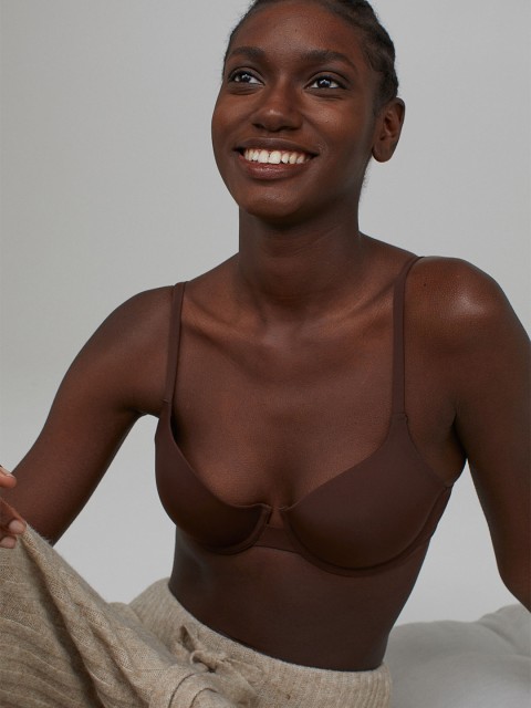 

H&M Women Brown Padded Underwired Bra 0924589004