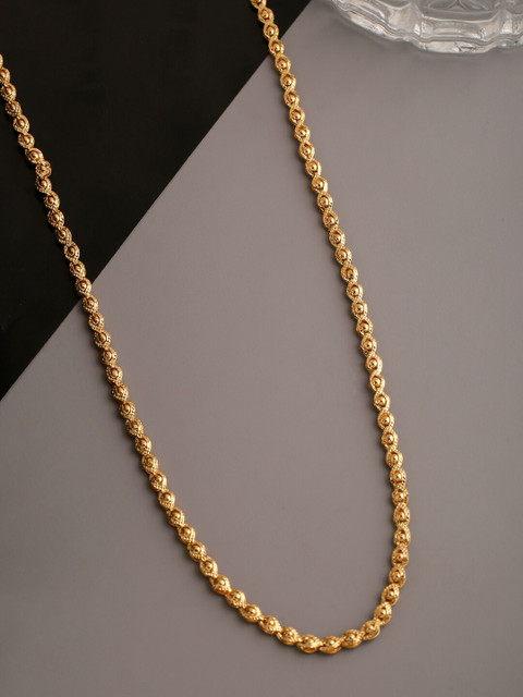 

Tistabene Men Gold-Toned Alloy Gold-Plated Ball Chain