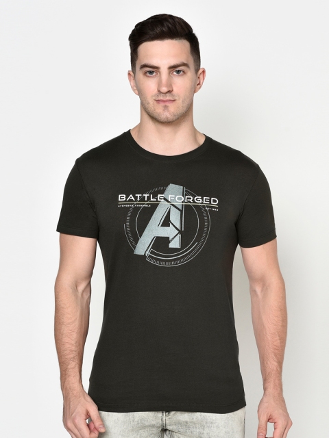 

Octave Men Olive Avengers Printed T-shirt