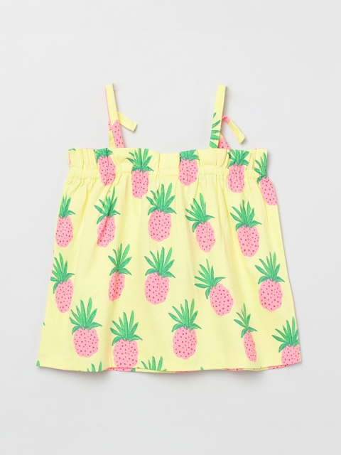 

max Yellow & Pink A-Line Top