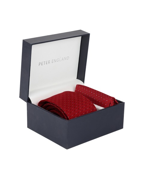 

Peter England Men Red Patterned Accessory Gift Set