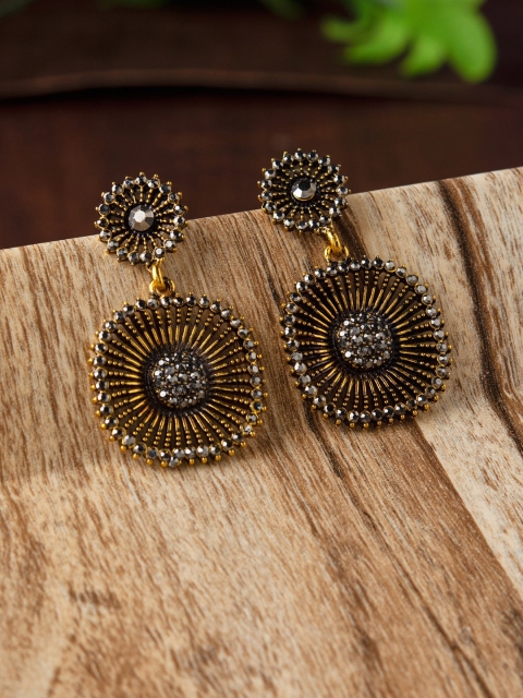 

E2O Black Floral Drop Earrings